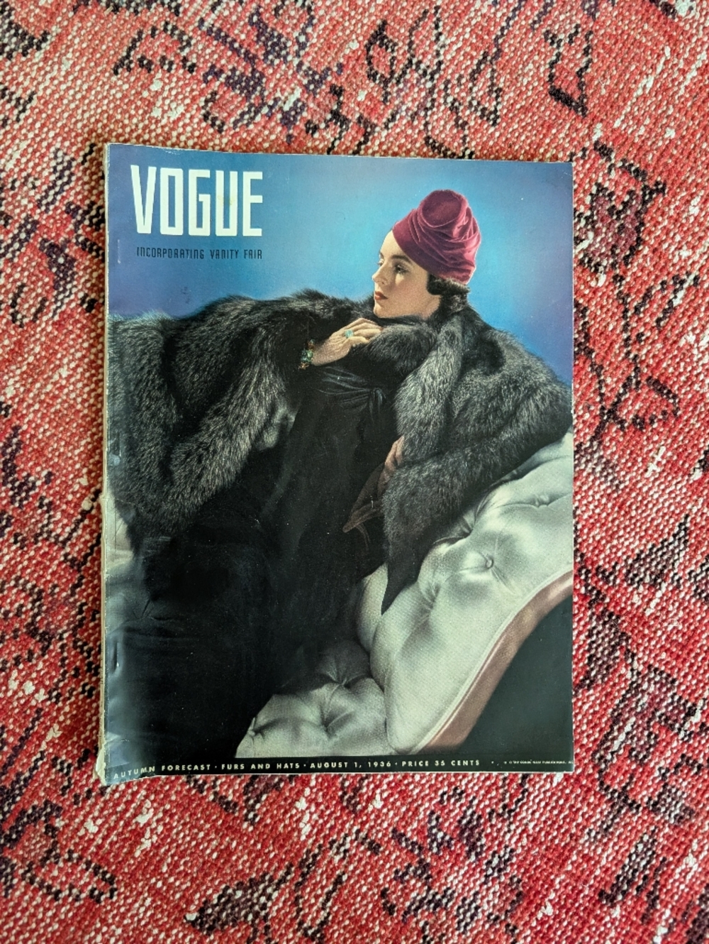 Vtg Vogue Magazine Full Edition from August 1, 1936